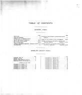 Table of Contents, Wheeler County 1917